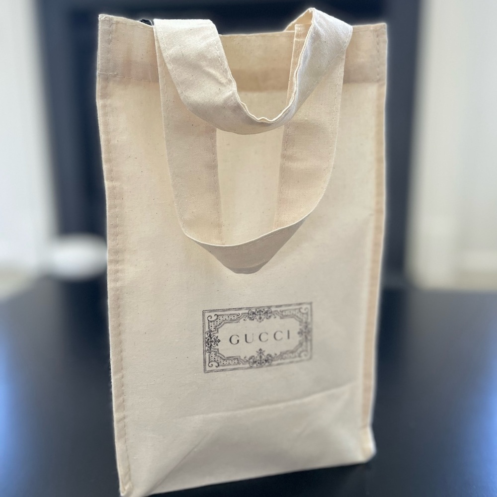 New Authentic Gucci 100% Cotton Reusable Canvas Tote